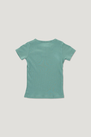 ARTUR ribbed tee mineral 