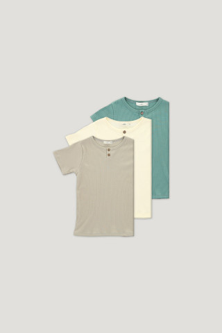 ARTUR ribbed tee mineral 