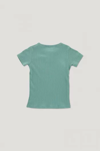 ARTUR ribbed tee mineral 