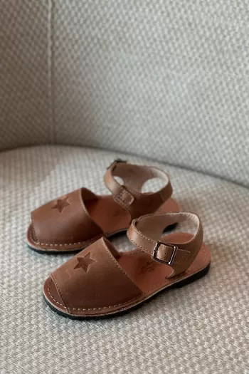 TOCOTO vintage leather sandals BROWN STAR 