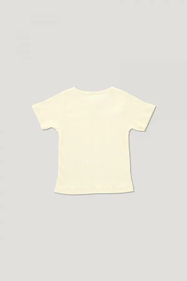 ARTUR ribbed tee vanilla 