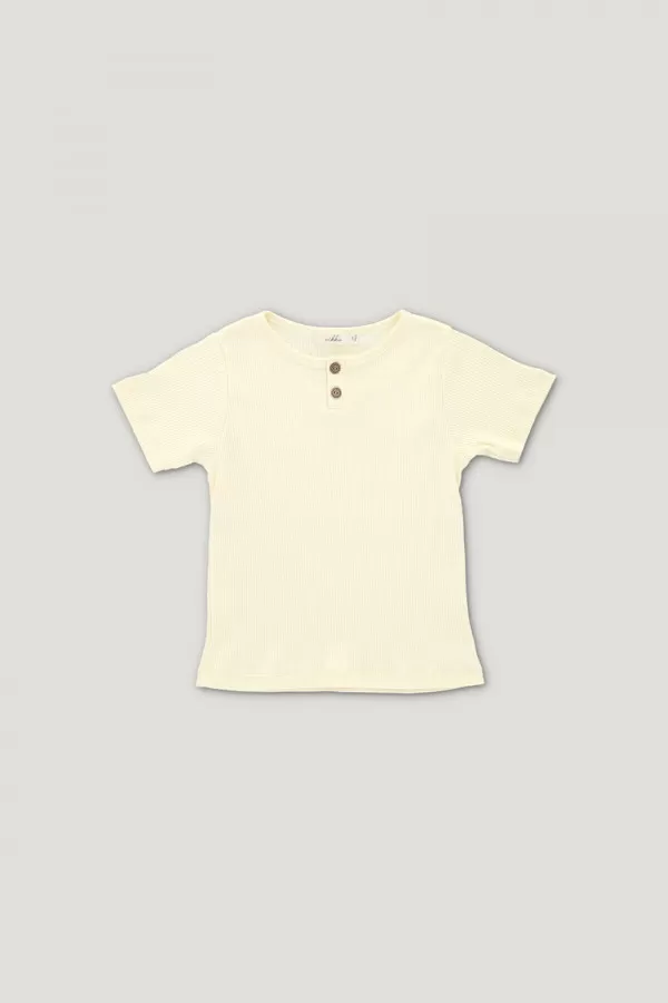 ARTUR ribbed tee vanilla 