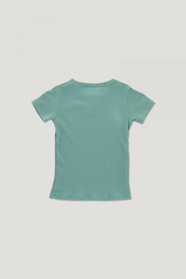 ARTUR ribbed tee mineral 