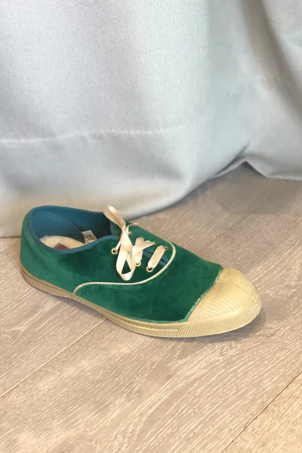 BENSIMON adults GREEN VELVET snickers 