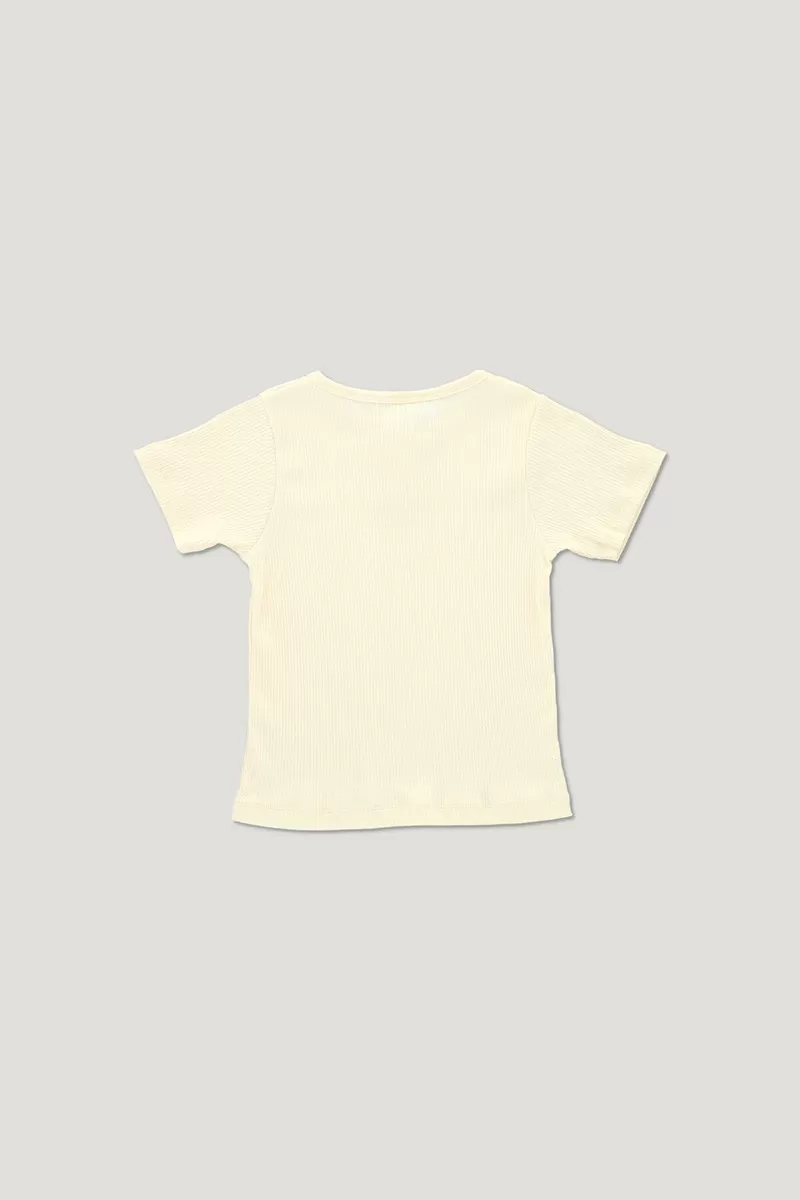 ARTUR ribbed tee vanilla 