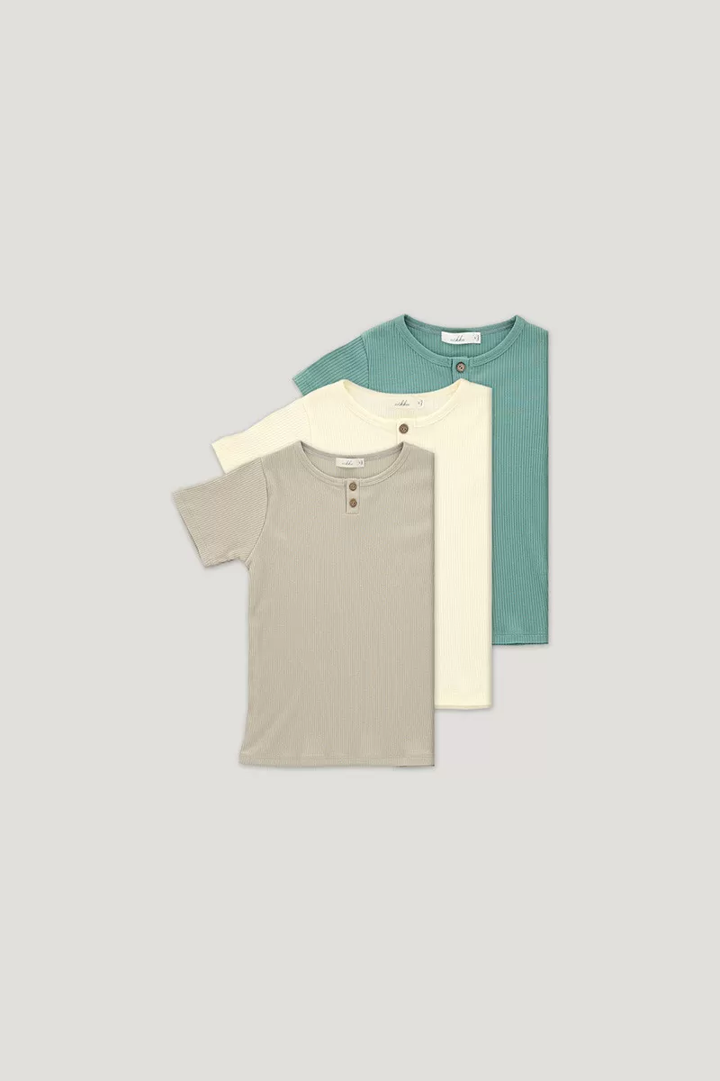 ARTUR ribbed tee vanilla 