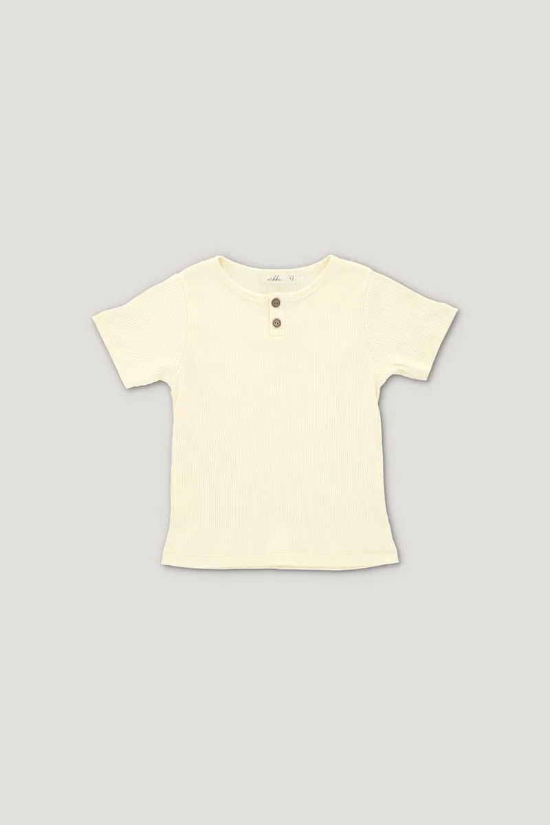 ARTUR ribbed tee vanilla 