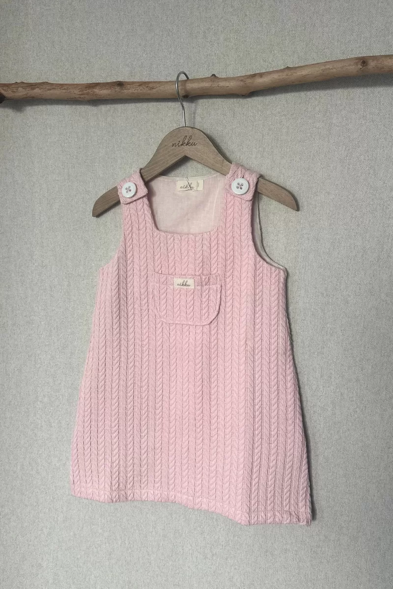 BRAID cotton pink dress 
